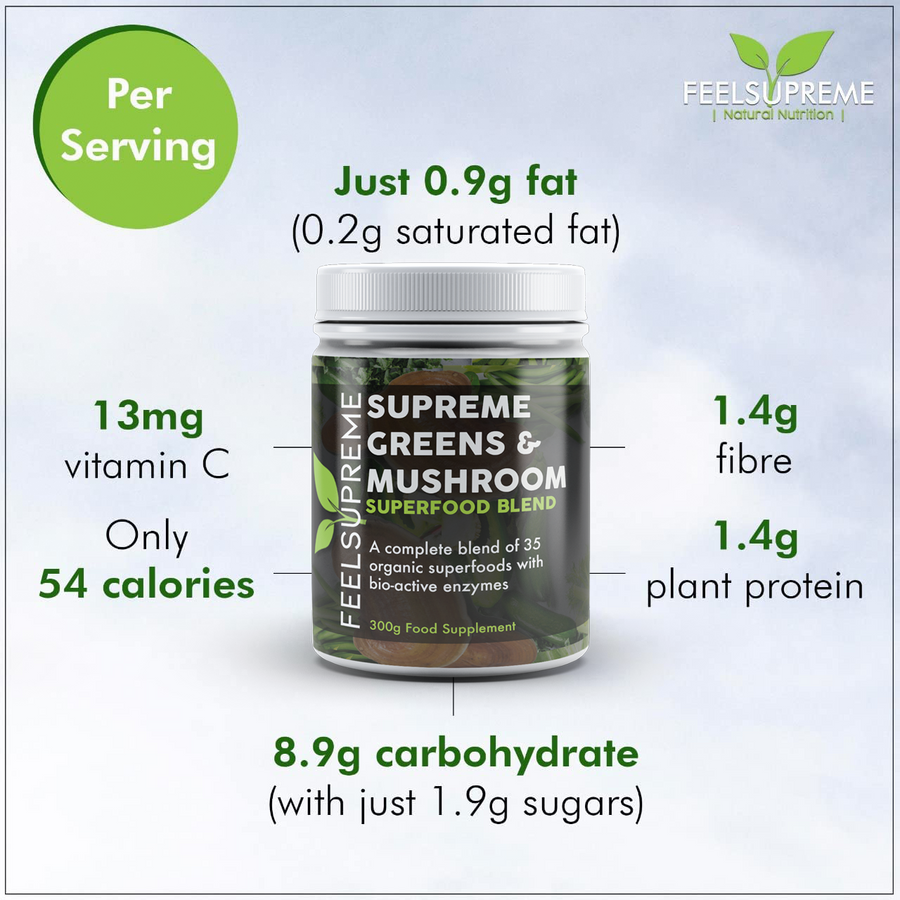 Supreme Greens & Mushroom Superfood Blend - FeelSupreme