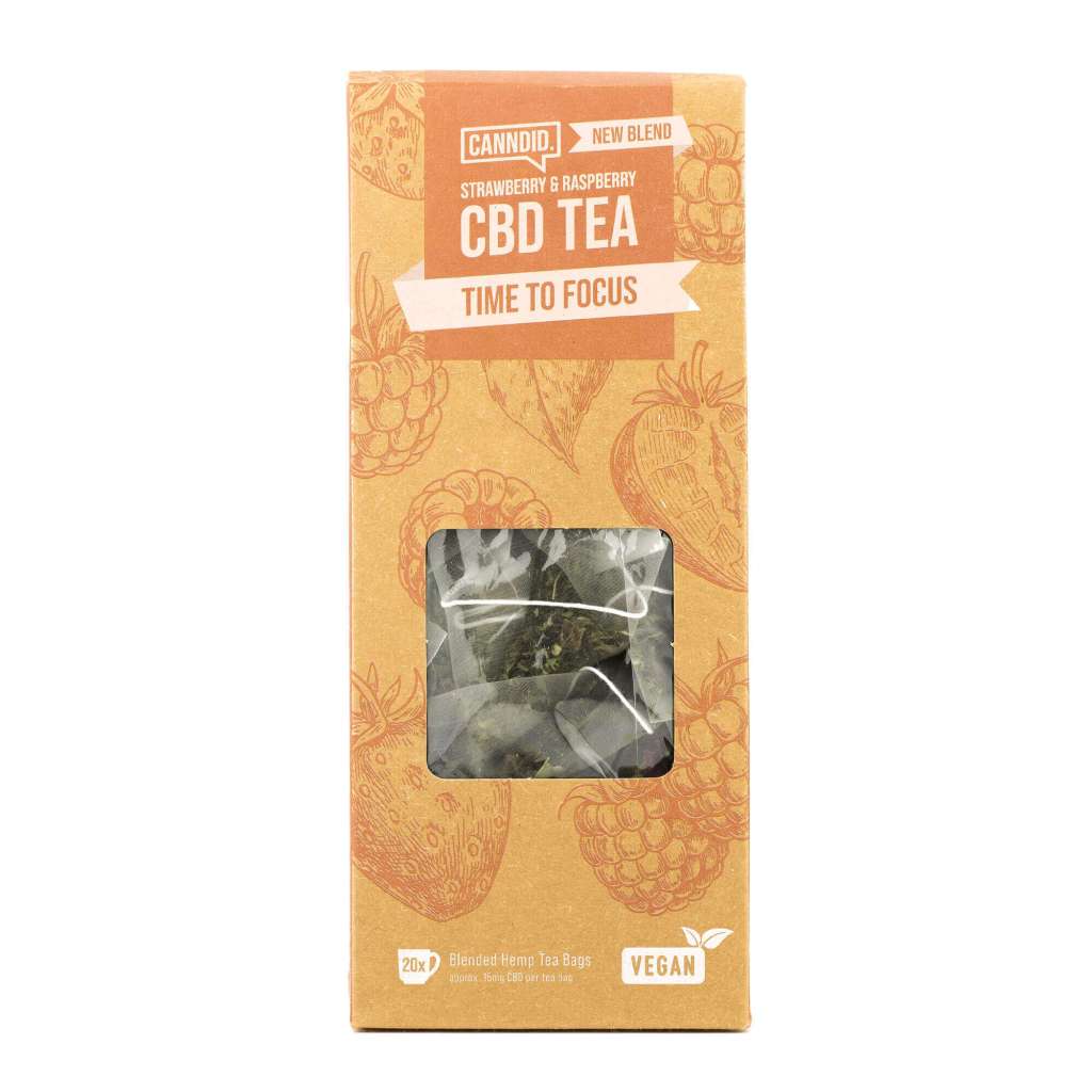 Canndid CBD Tea 'Strawberry & Raspberry' - 20x Hemp Tea Bags