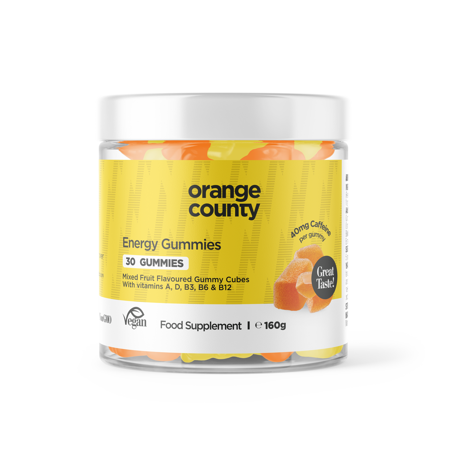 Orange County Energy Gummies (Caffeine) - Mixed Fruit Flavour