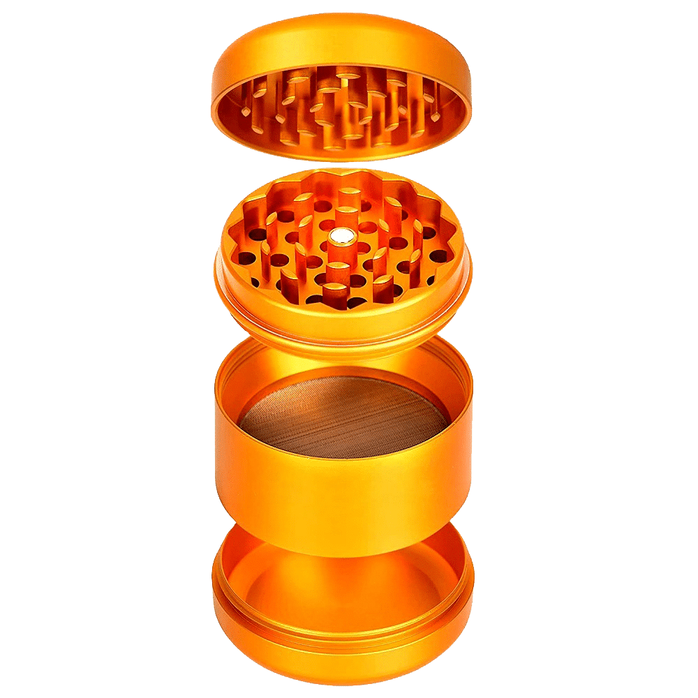 King Palm Mars Herb Grinder 4 Piece - Gold