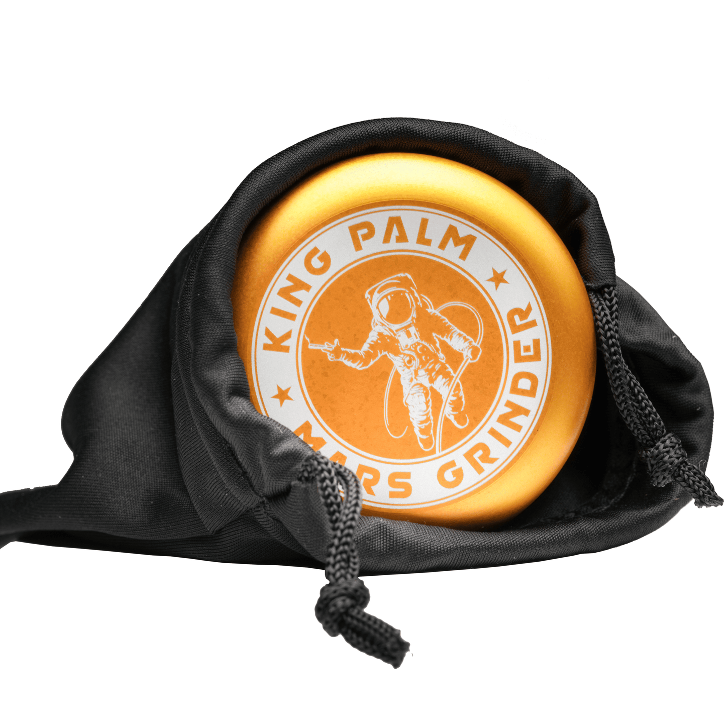 King Palm Mars Herb Grinder with Kief Catcher - Gold