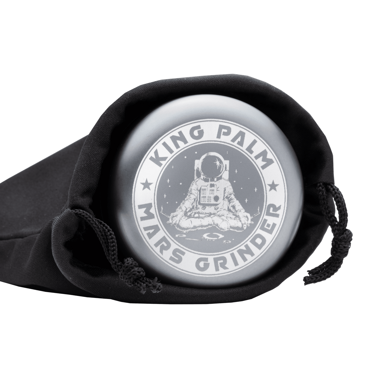 King Palm Mars Herb Grinder 4 Part - Grey