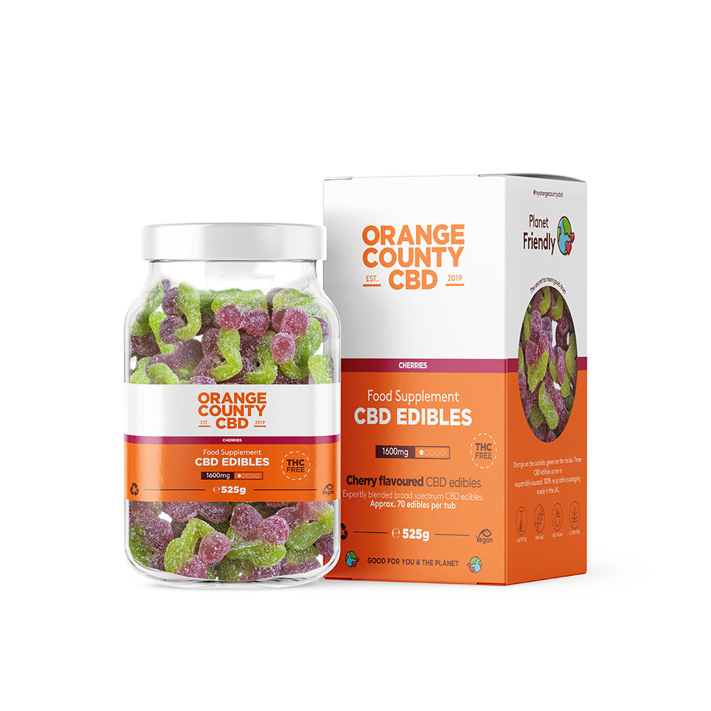 BROAD-SPECTRUM CBD GUMMY CHERRIES 1600mg ORANGE COUNTY