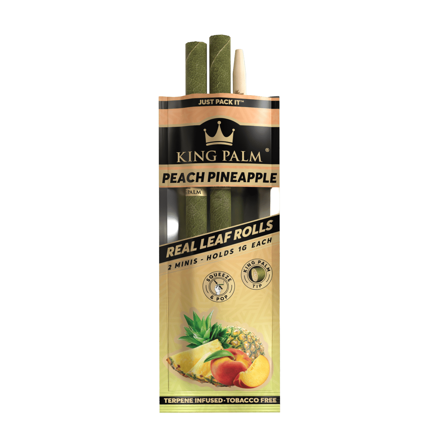 King Palm Dual Mini Rolls (1g) - Peach Pineapple