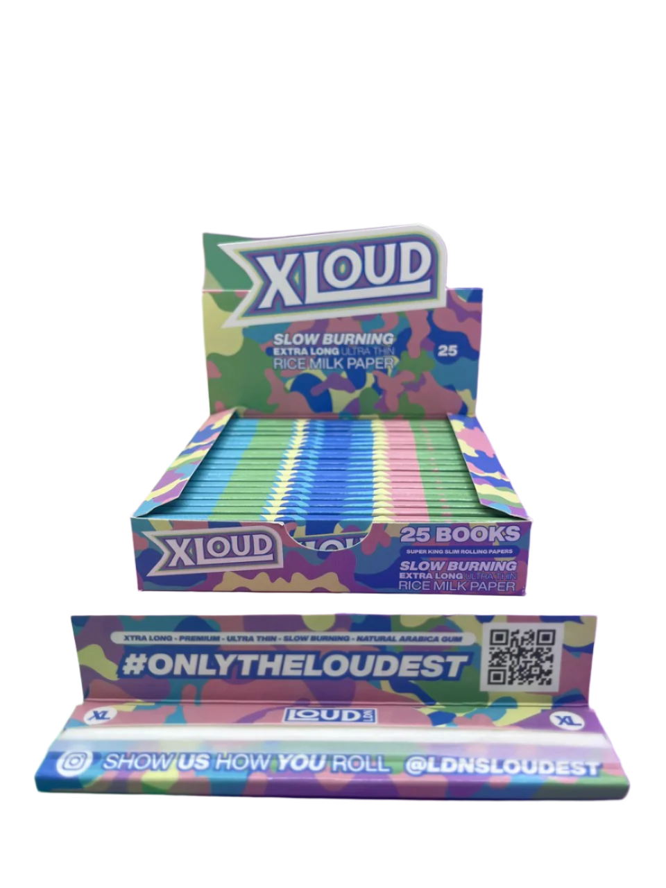 XLoud 130mm Extra Long Rolling Papers – White Rice Milk Paper