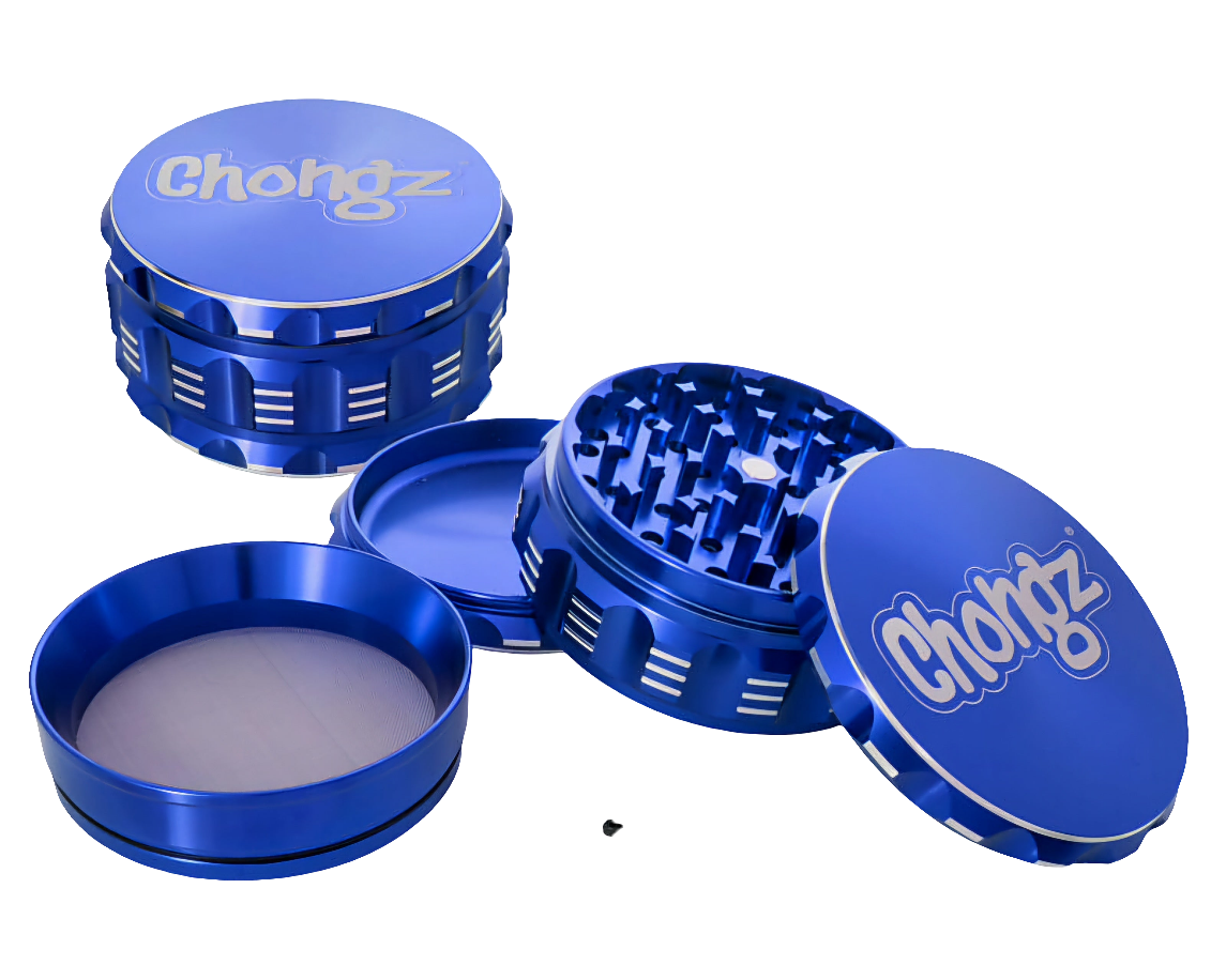 Chongz 90mm “Big Big Love” 4pt Herb Grinder – Blue