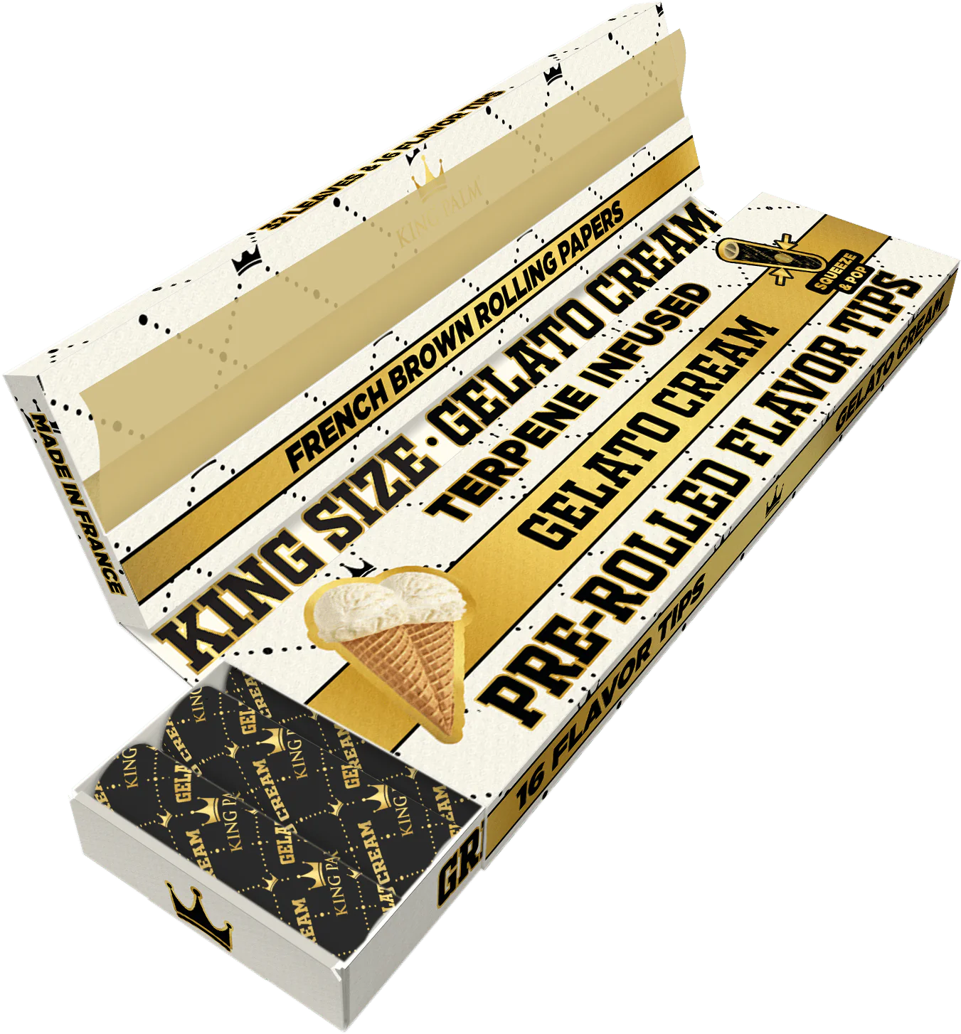 King Palm Papers + Flavour Tips Kingsize - Gelato Cream