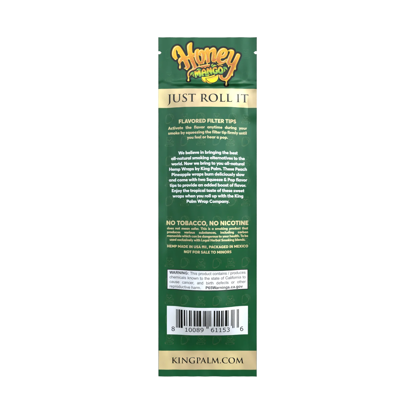King Palm Hemp Wraps Honey Mango