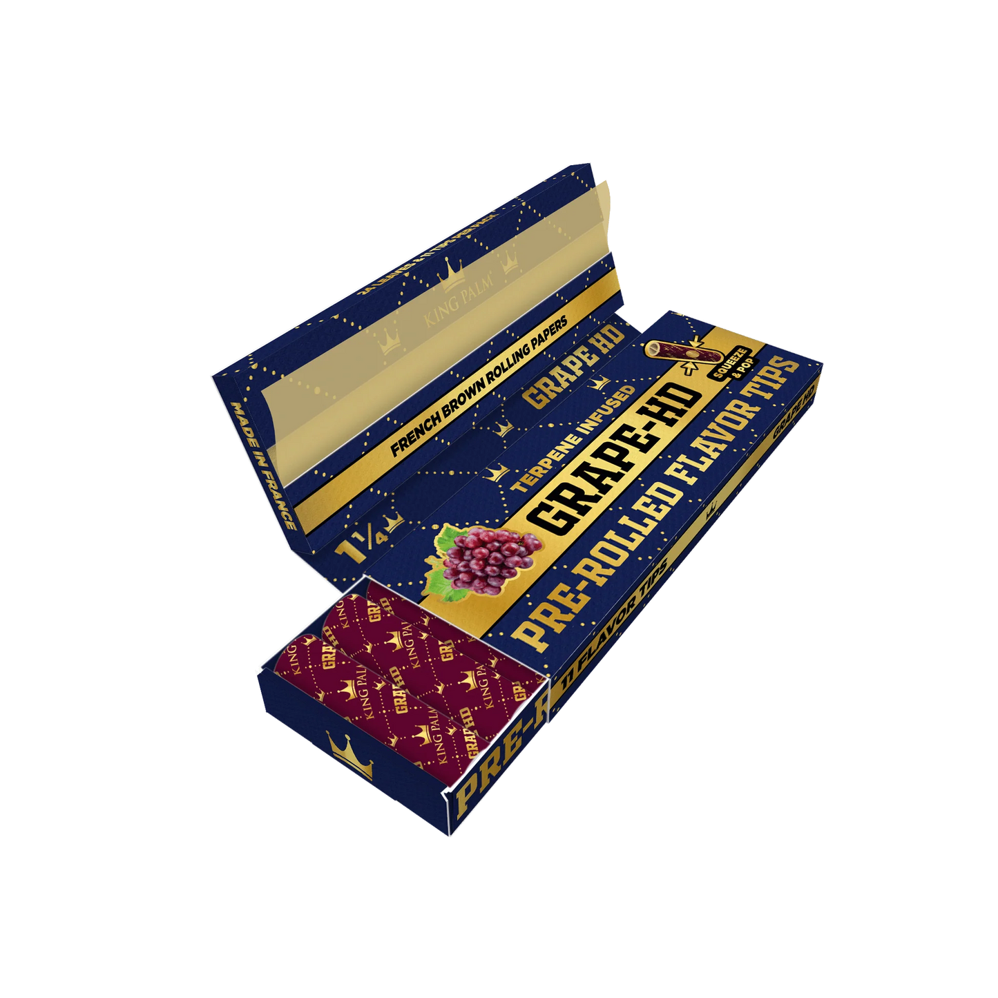 King Palm Papers + Flavour Tips 1¼ Size - Grape HD