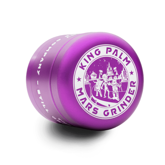 King Palm Mars Herb Grinder with Kief Catcher - Purple