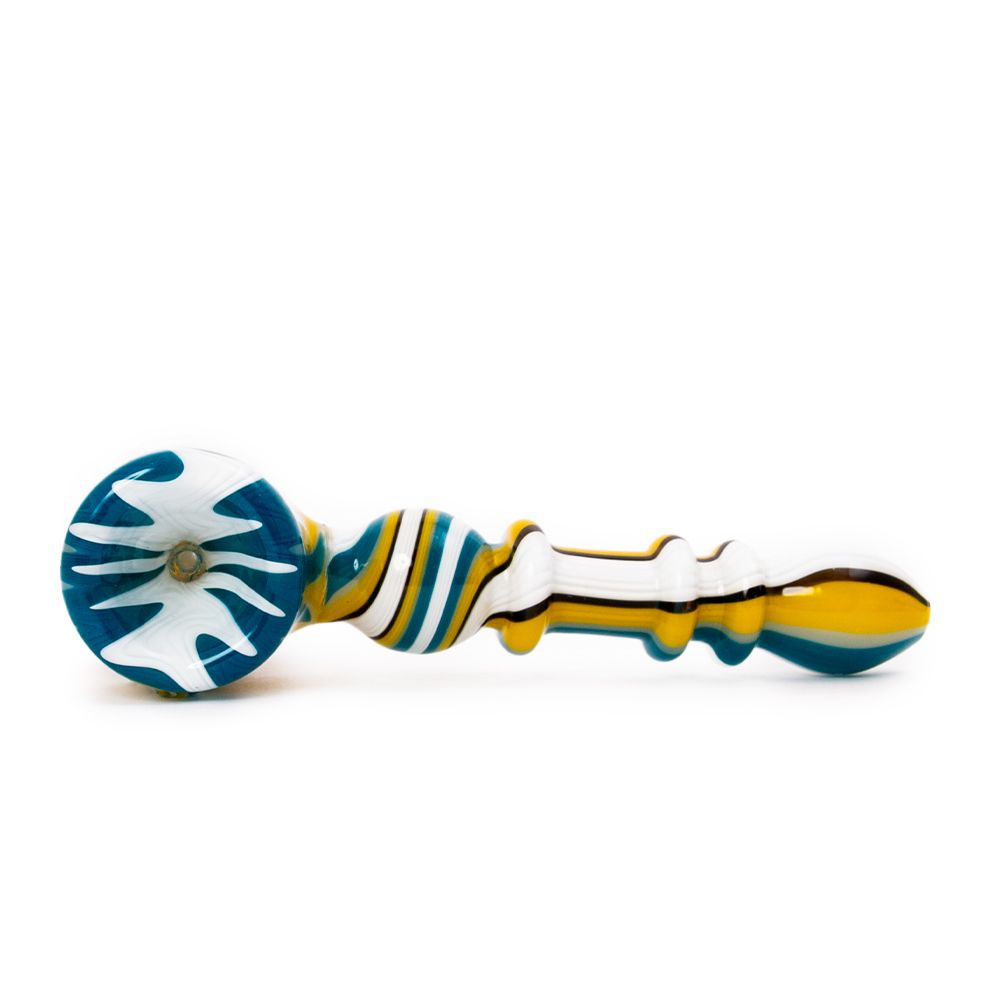 The Hammer Pipe - Glass Pipe Yel/Whi/Blu - Pure Hits