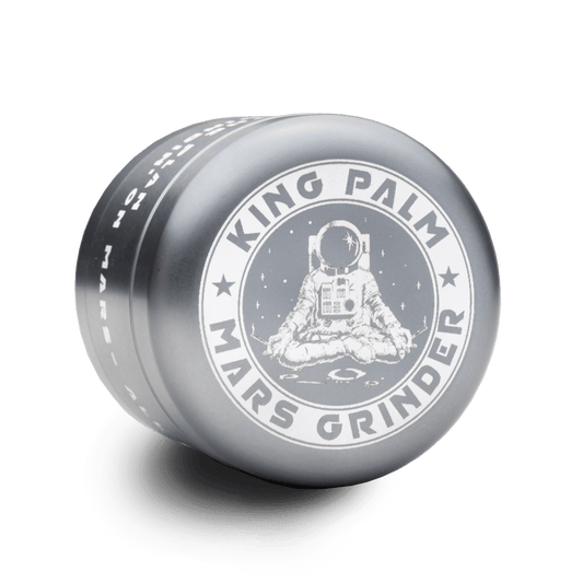 King Palm Mars Herb Grinder with Kief Catcher - Grey