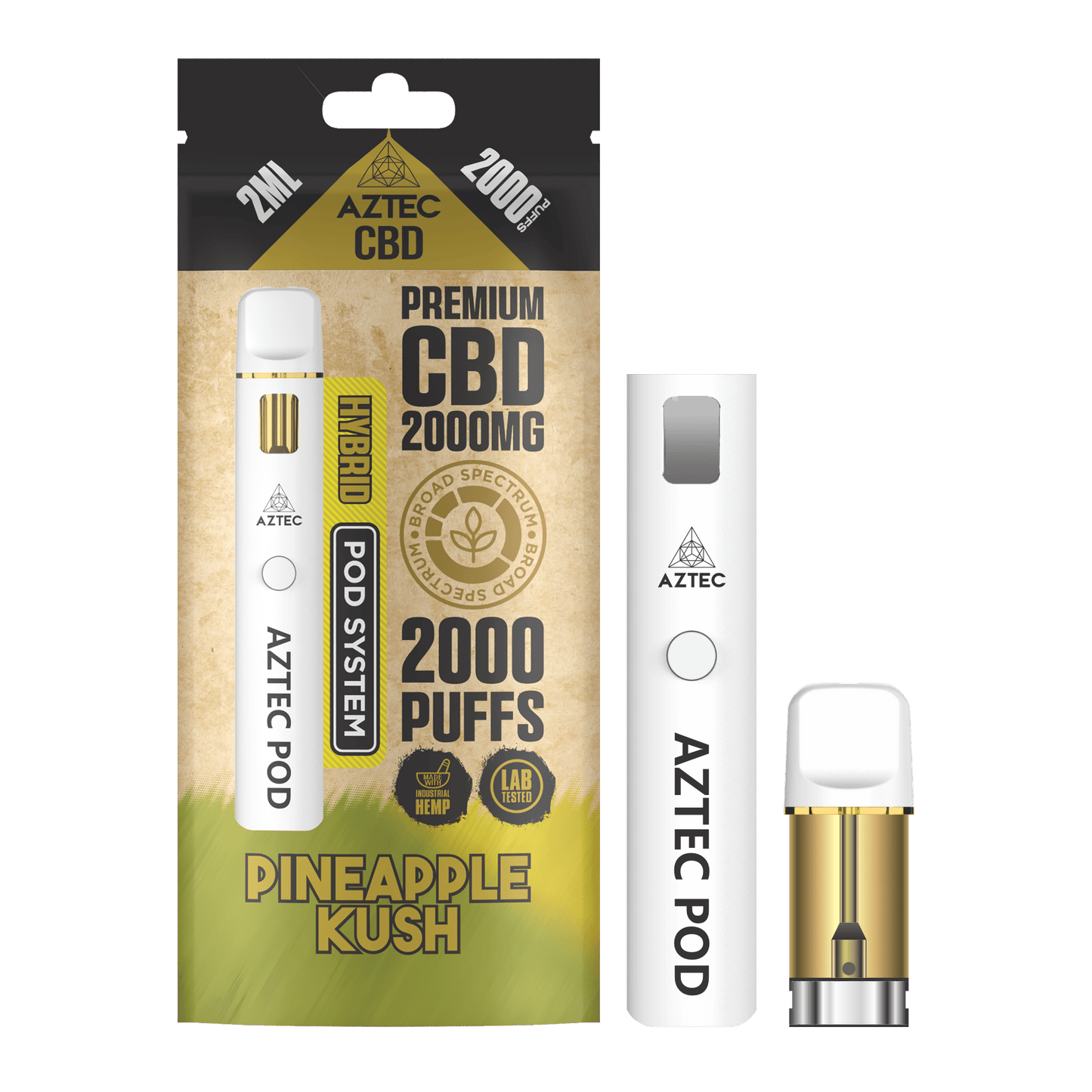 Aztec CBD Pod System 2000MG – Pineapple Kush