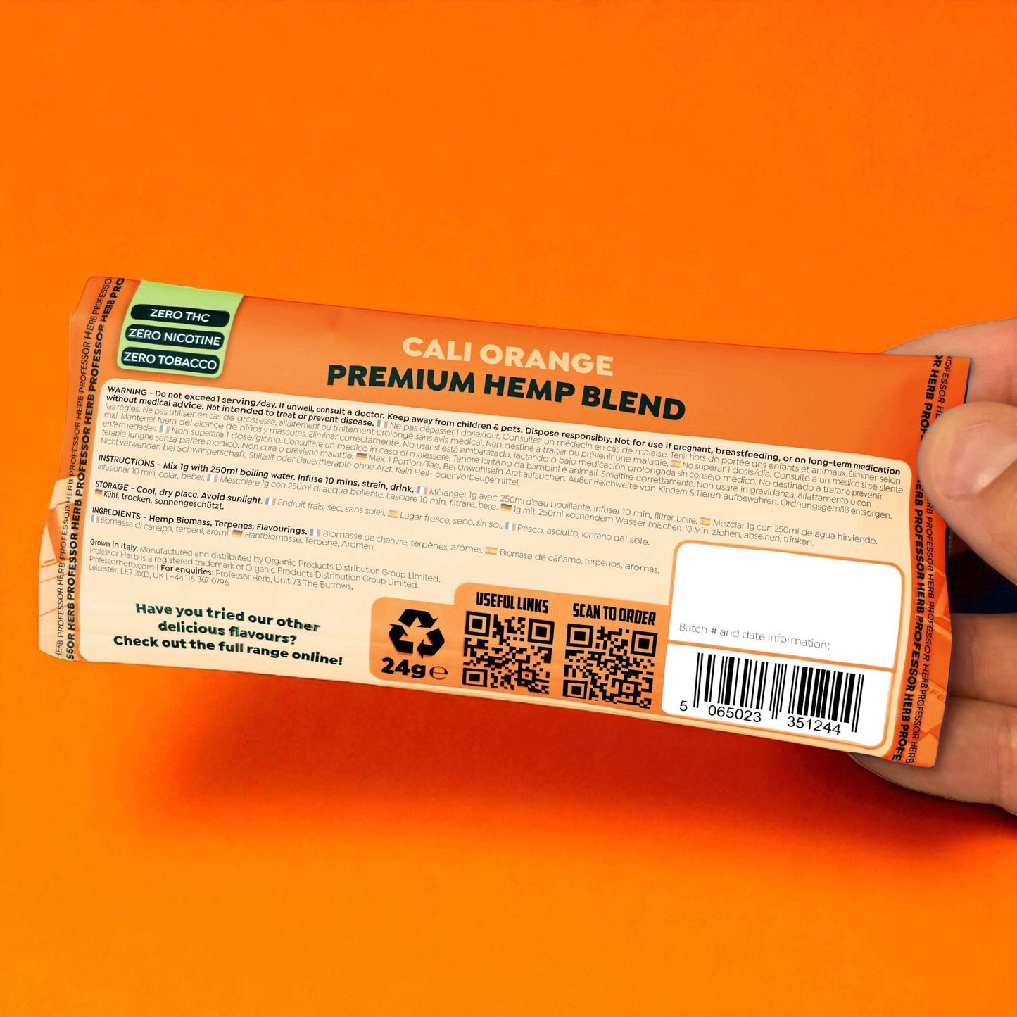 Professor Herb Premium Hemp Blend (24g) - Cali Orange