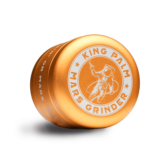 King Palm Mars Herb Grinder with Kief Catcher - Gold
