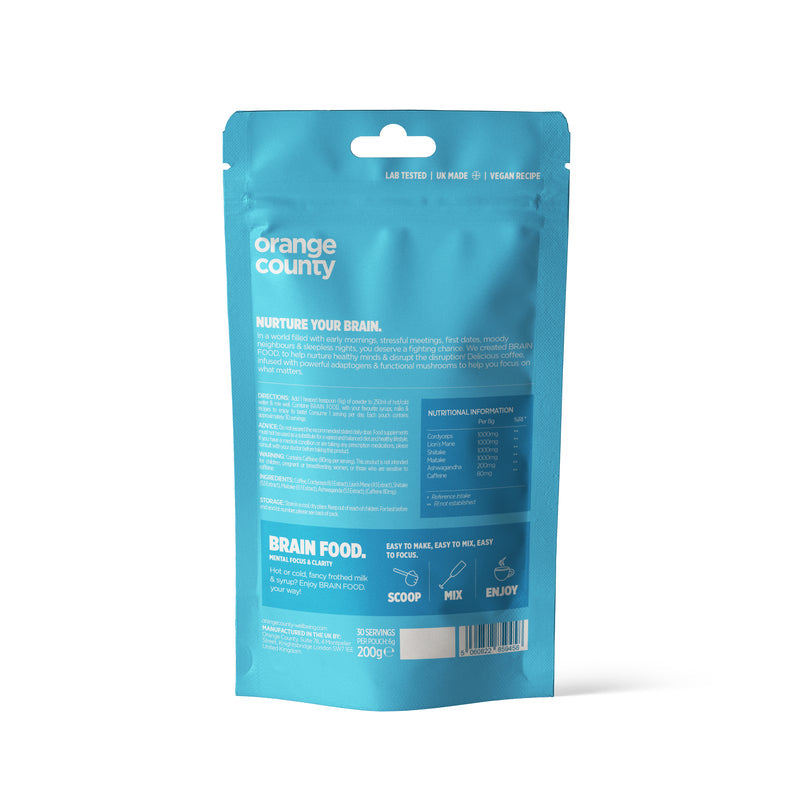 BRAIN FOOD. Focus Coffee | 200g | Orange County