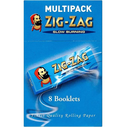 8xBooklets Zig-Zag Blue Regular Rolling Papers