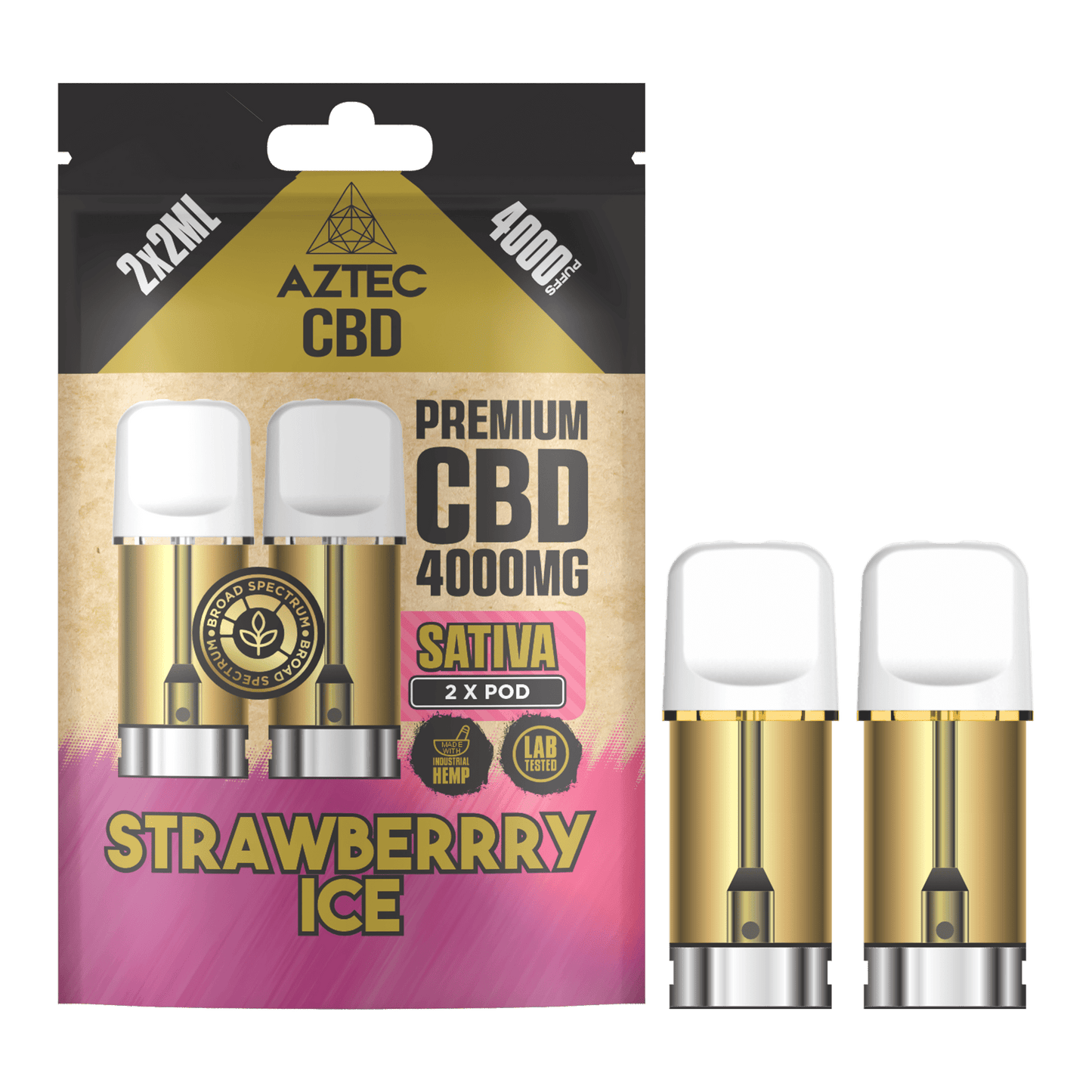 Aztec CBD Pod Refill 4000MG – Strawberry Ice