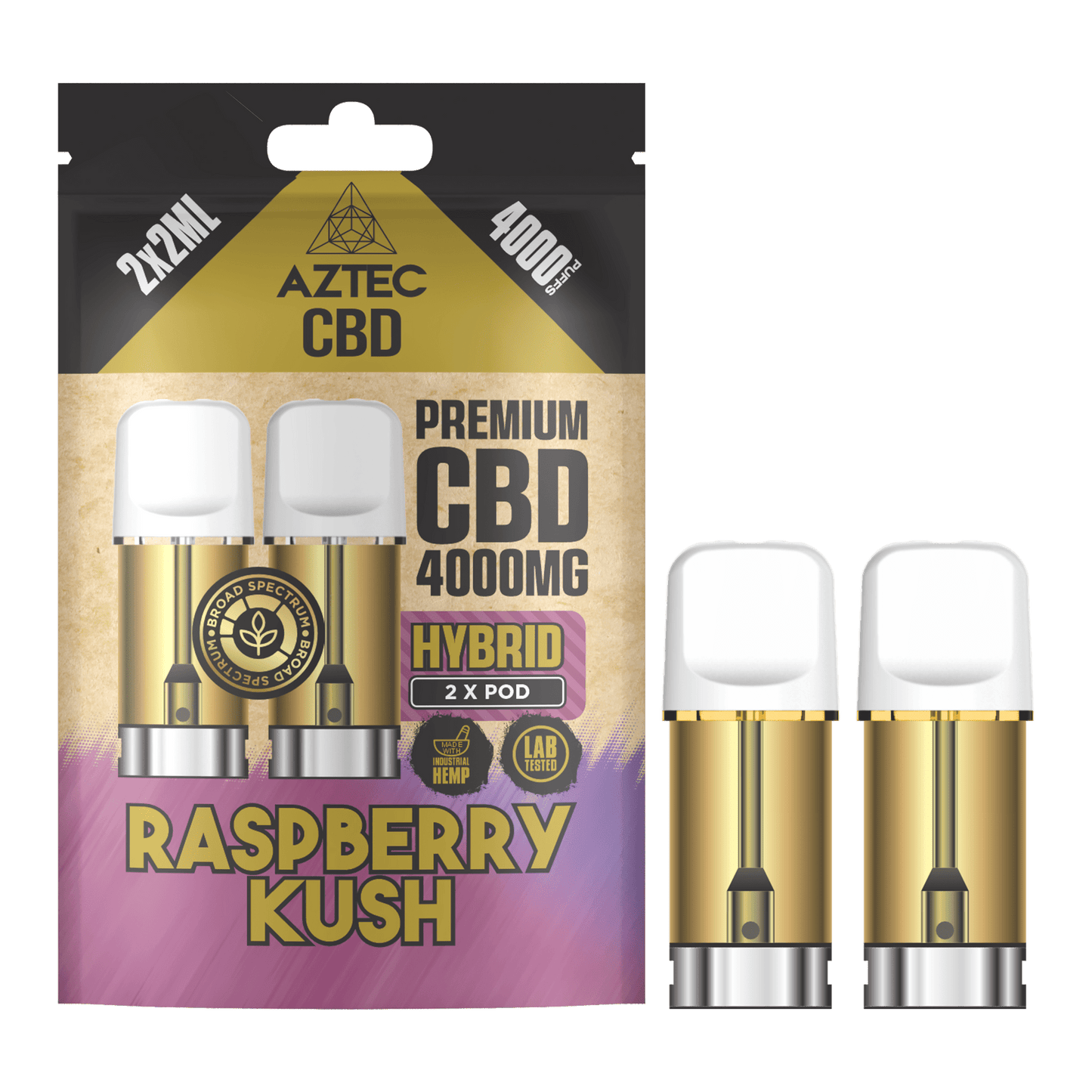 Aztec CBD Pod Refill 4000MG – Raspberry Kush