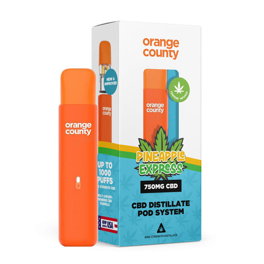 Orange County - Pineapple Express 1ml rechargeable CBD Pod Kit (750mg)