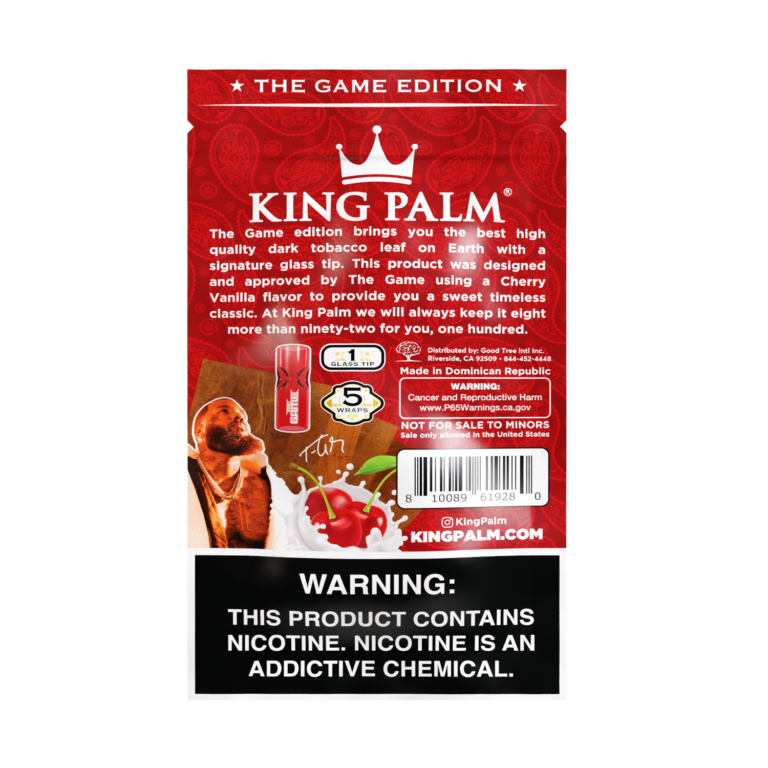 King Palm Wraps - Cherry Vanilla w/Glass Tip