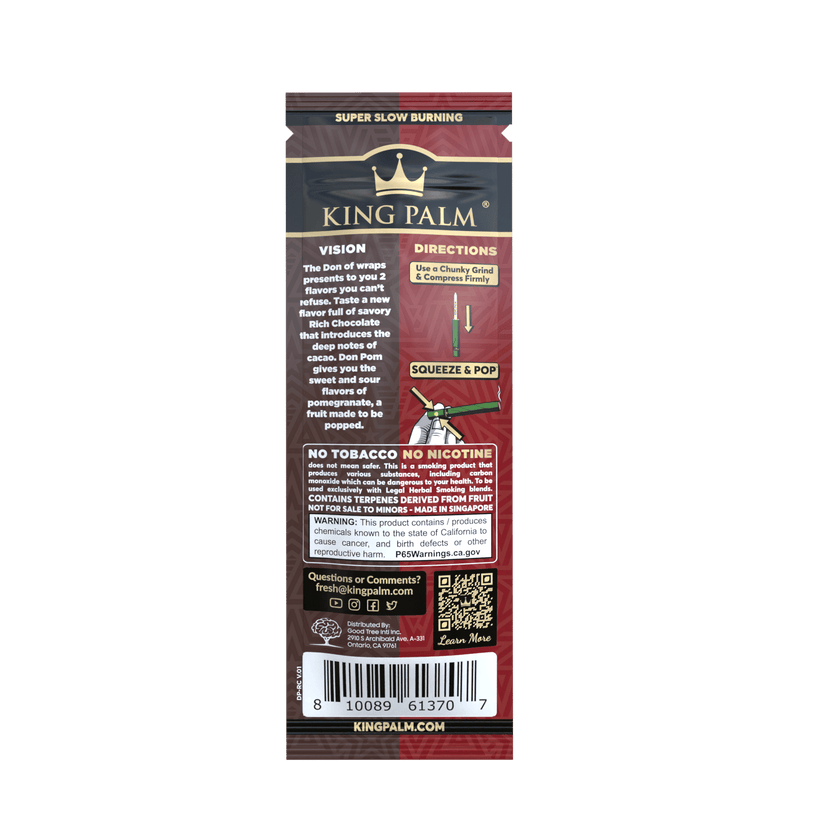 King Palm – Pomegranate & Chocolate - 2 King Rolls