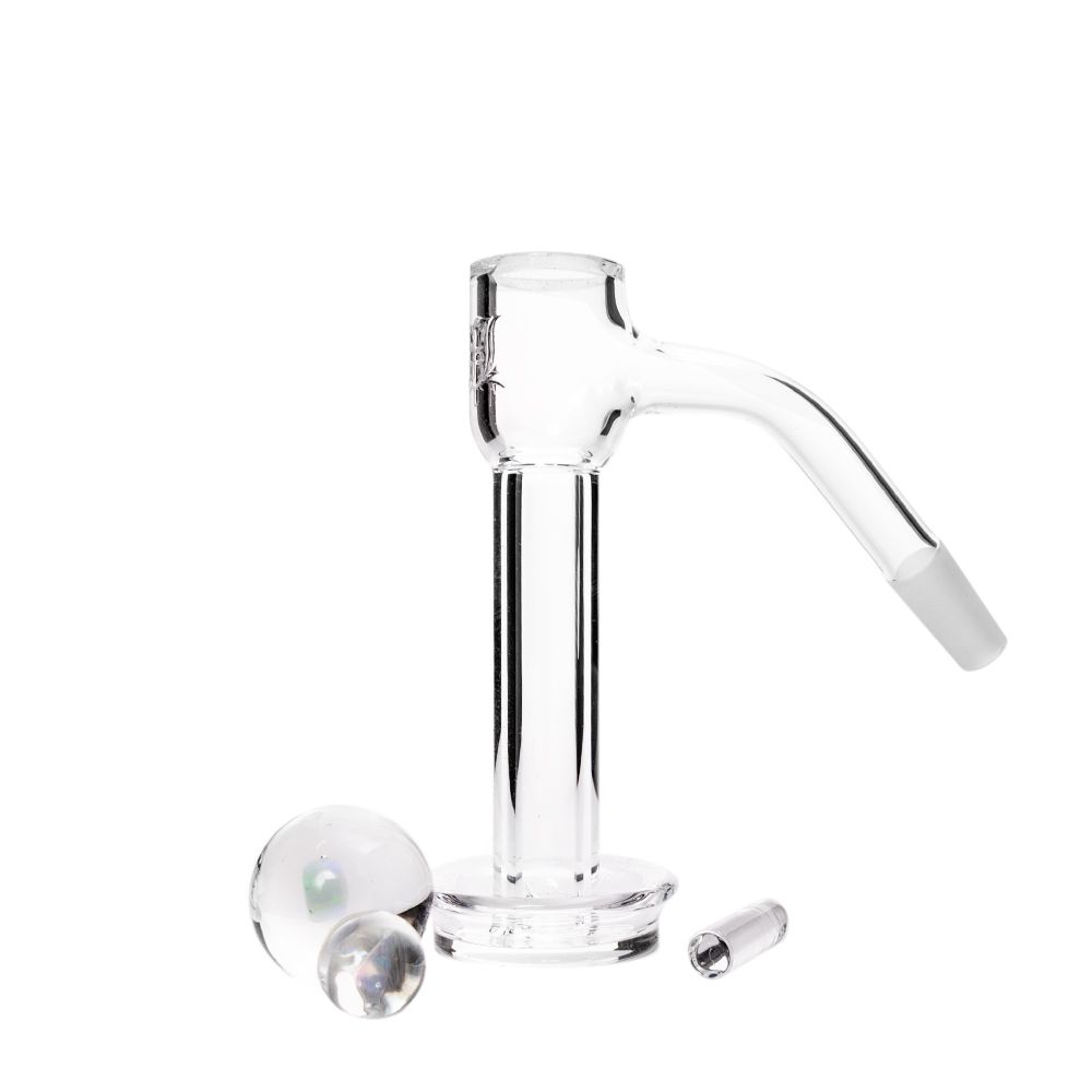 Control Tower Quartz Banger with Pillar + Pearls 45°/14M