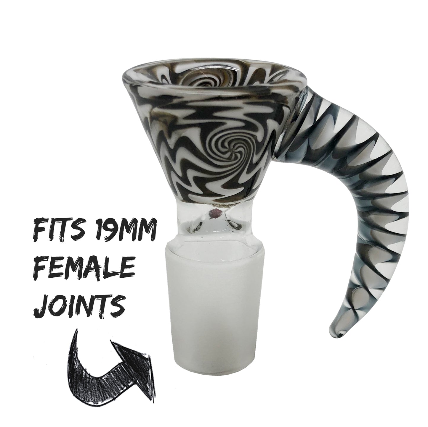 Chongz “Talon” Blk&Wht Glass Cone 18.8mm