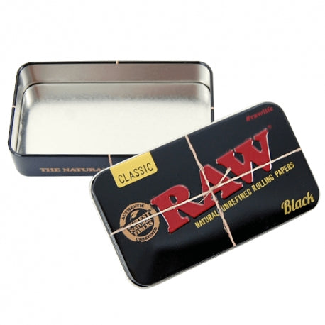 RAW 2oz Tobacco Tin - Black
