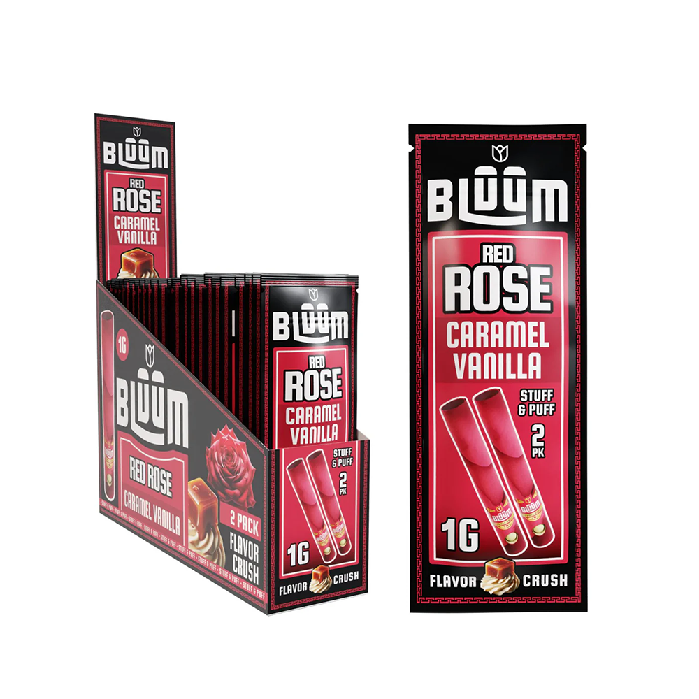 King Palm Bluum Wild Flower Rolls - 2pc / Red Rose & Caramel Vanilla