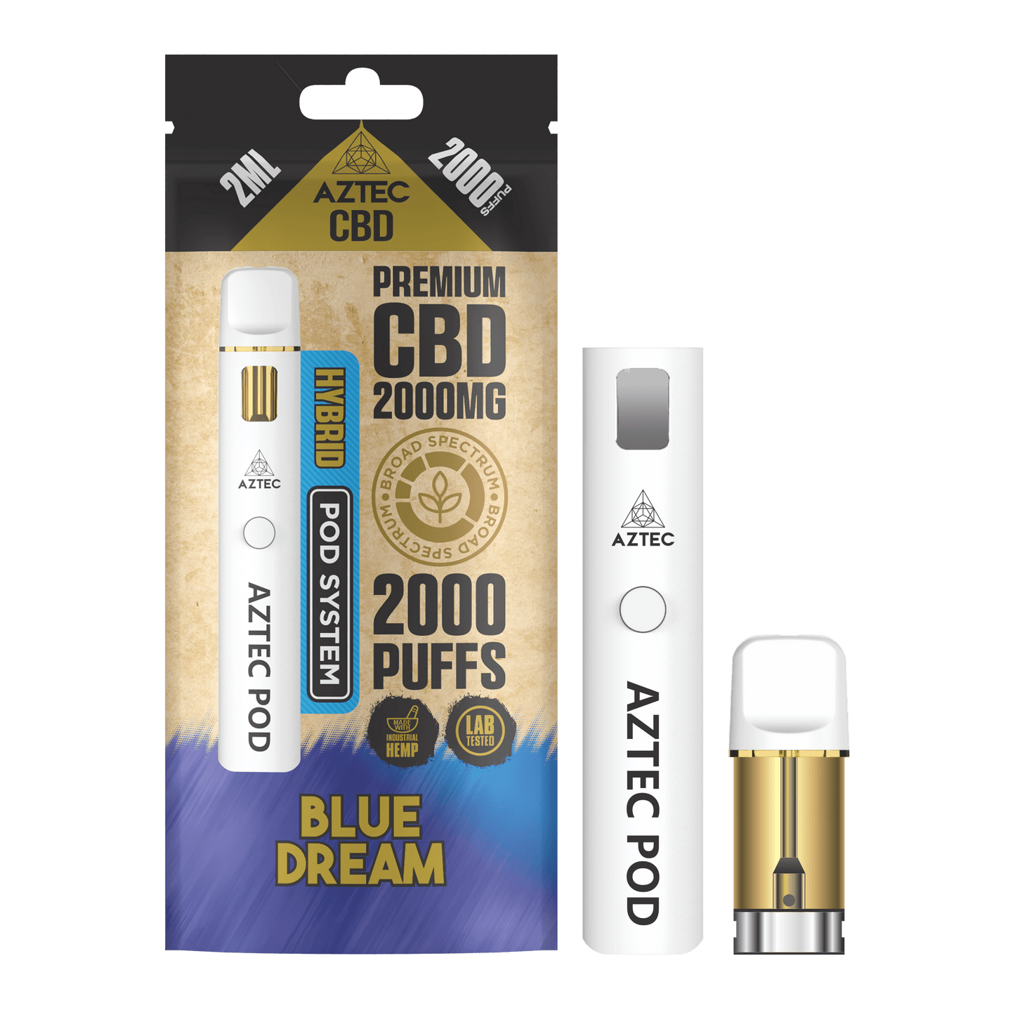 Aztec CBD Pod System 2000MG – Blue Dream