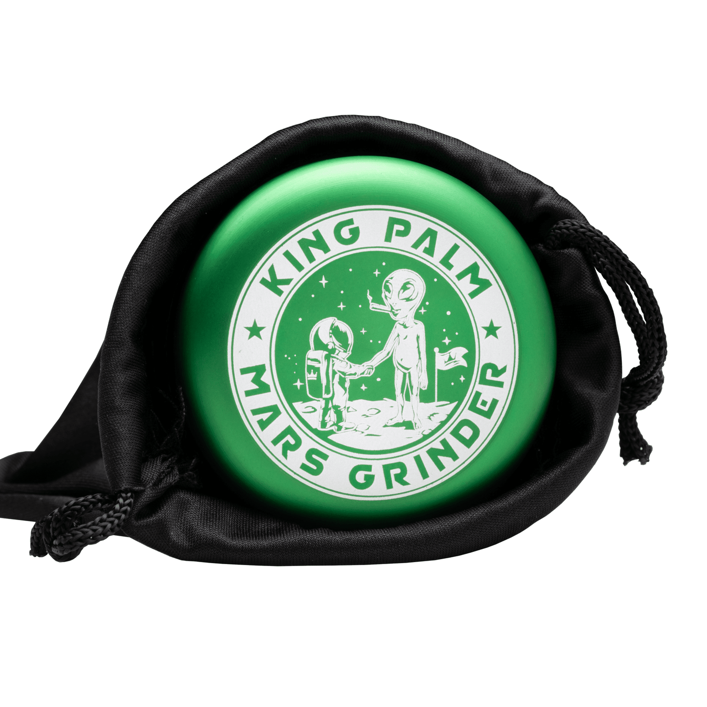 King Palm Mars Herb Grinder with Kief Catcher - Green