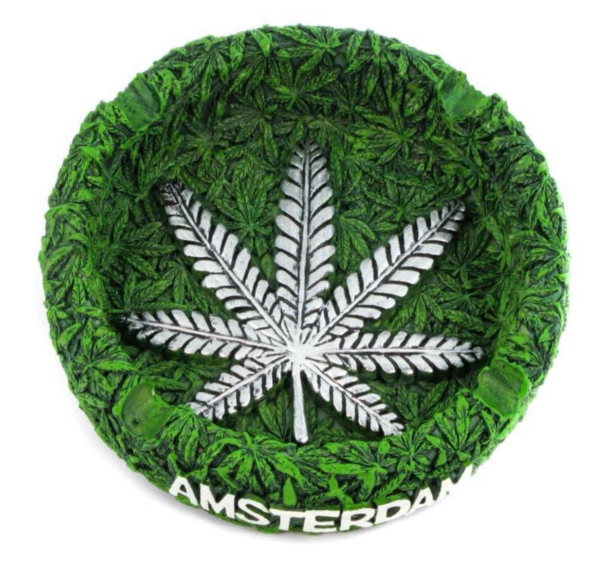 AMSTERDAM Resin Green Round Ashtray