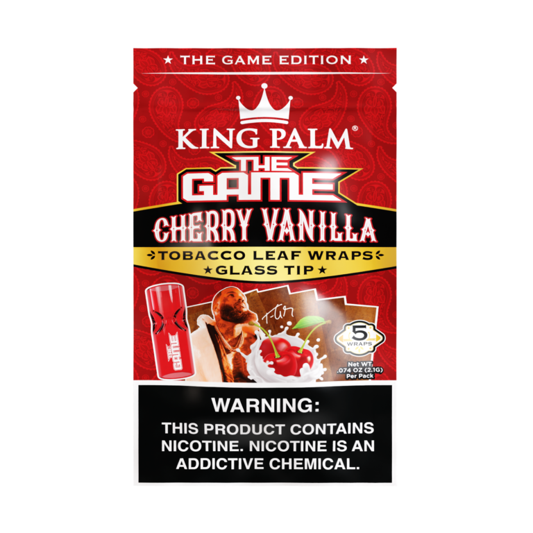 King Palm Wraps - Cherry Vanilla w/Glass Tip