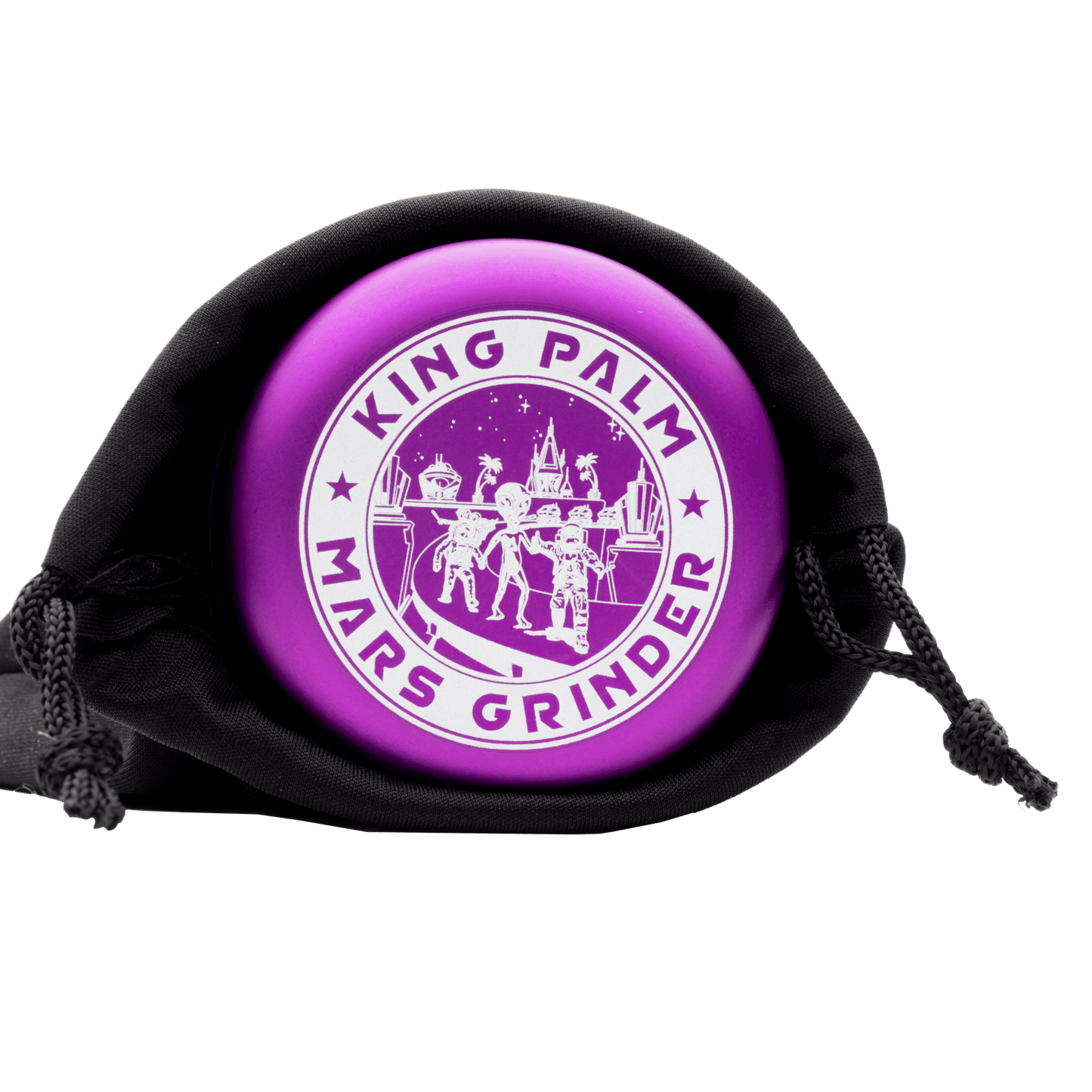 King Palm Mars Herb Grinder with Kief Catcher - Purple