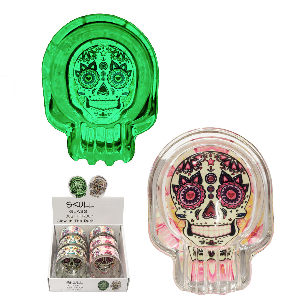 Chongz Glow in the Dark Skull Ashtray