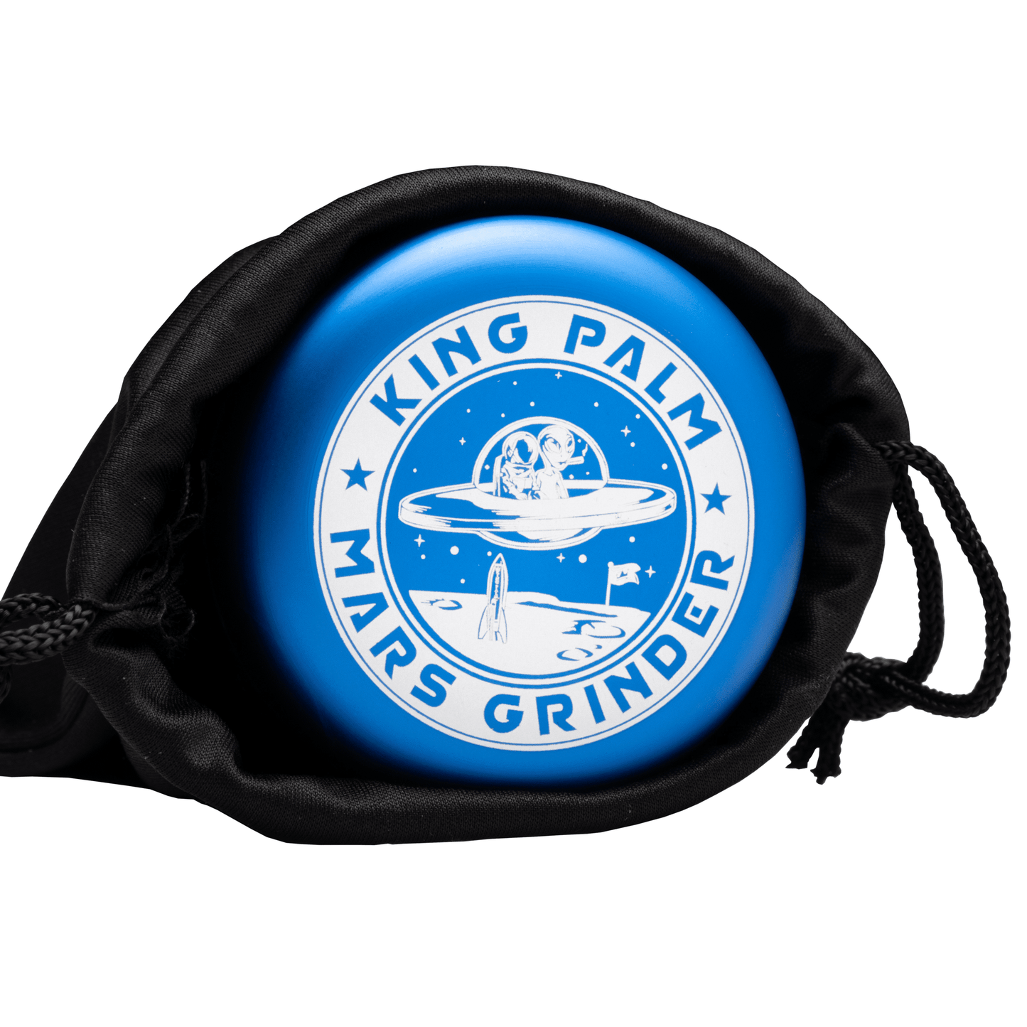 King Palm Mars Herb Grinder with Kief Catcher - Blue