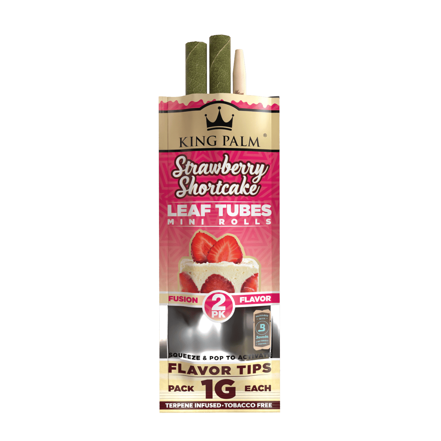 King Palm Dual Mini Rolls (1g) - Strawberry Shortcake