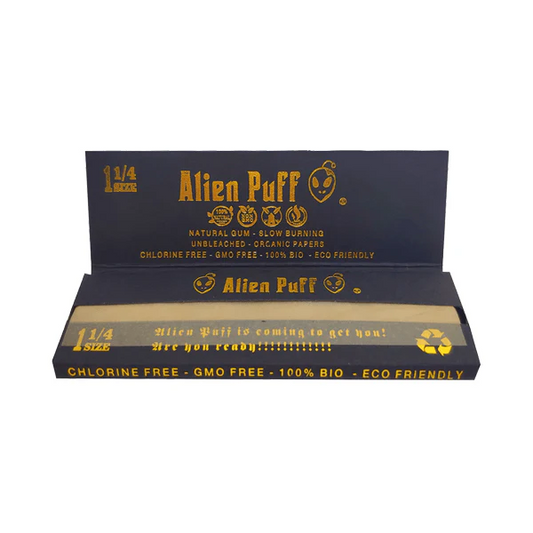 Alien Puff Black & Gold 1 ¼ Size Unbleached