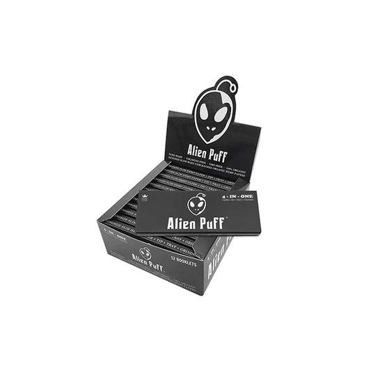 Alien Puff 4-in-1 Kingsize Brown Papers, Filter Tips, Rolling Tray & Grinder