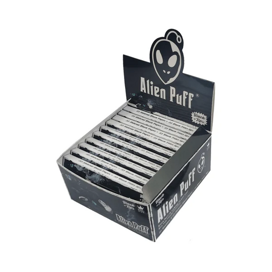 Alien Puff King Size Black Rolling Papers W/Tips