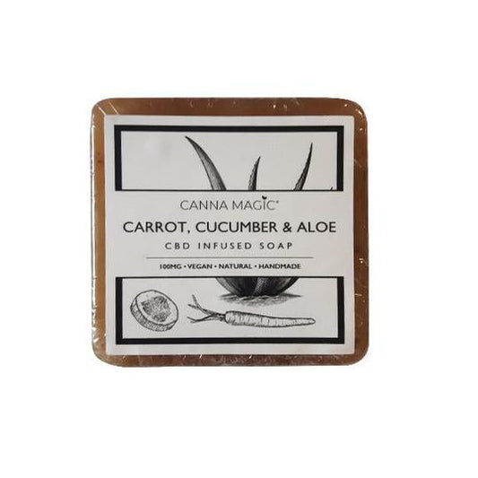 CBD Infused Soap Carrot, Cucumber & Aloe 100mg 145g - Canna Magic