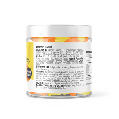 Orange County Energy Gummies (Caffeine) - Mixed Fruit Flavour