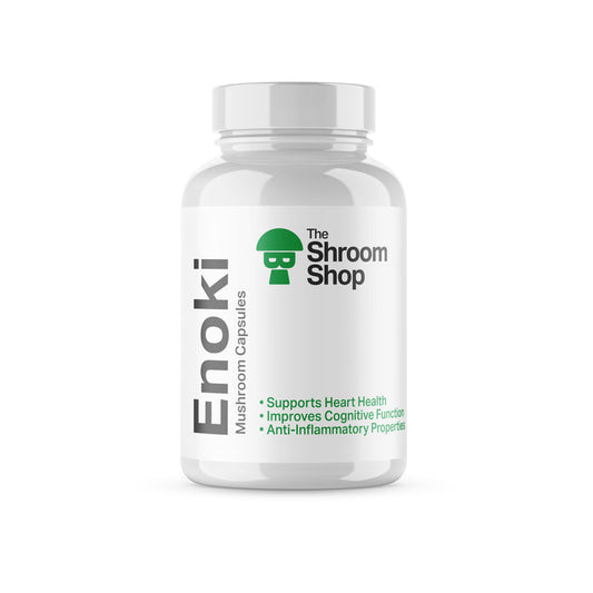 Enoki Mushroom Capsules (90x500mg) - The Shroom Shop