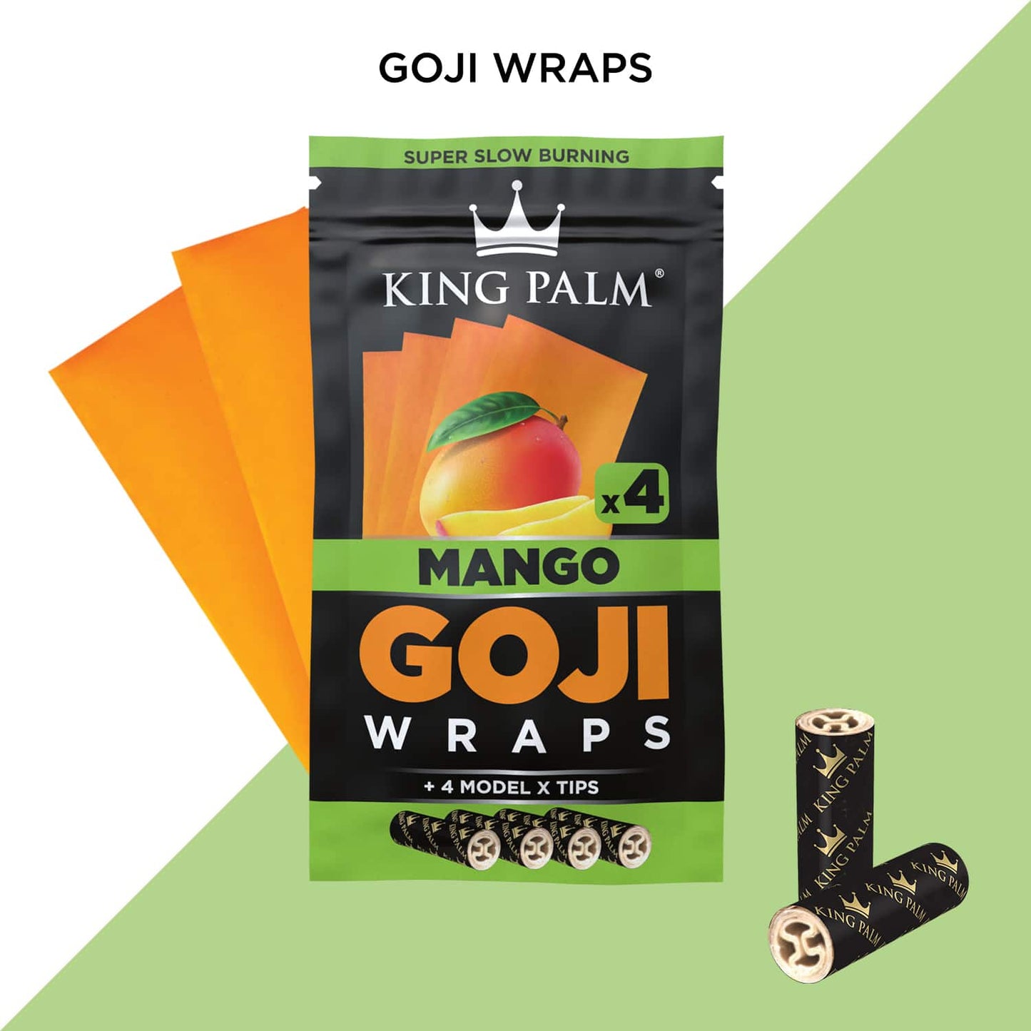 King Palm Goji Wraps w/X Tips [4pc] - Mango