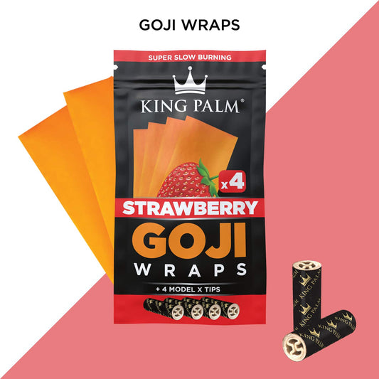 King Palm Goji Wraps w/X Tips [4pc] - Strawberry
