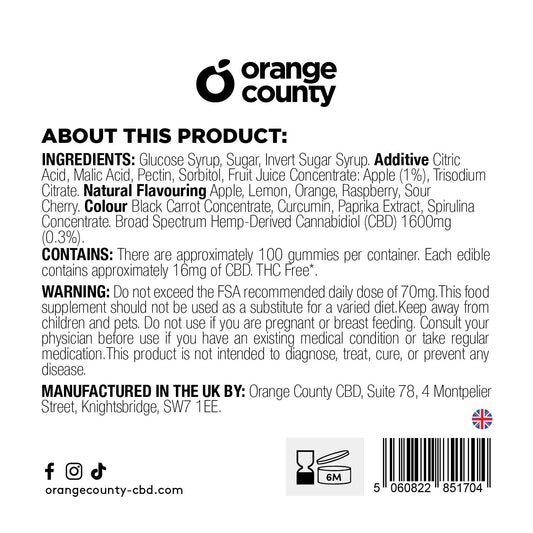 Orange County CBD Gummy Bears 4800mg