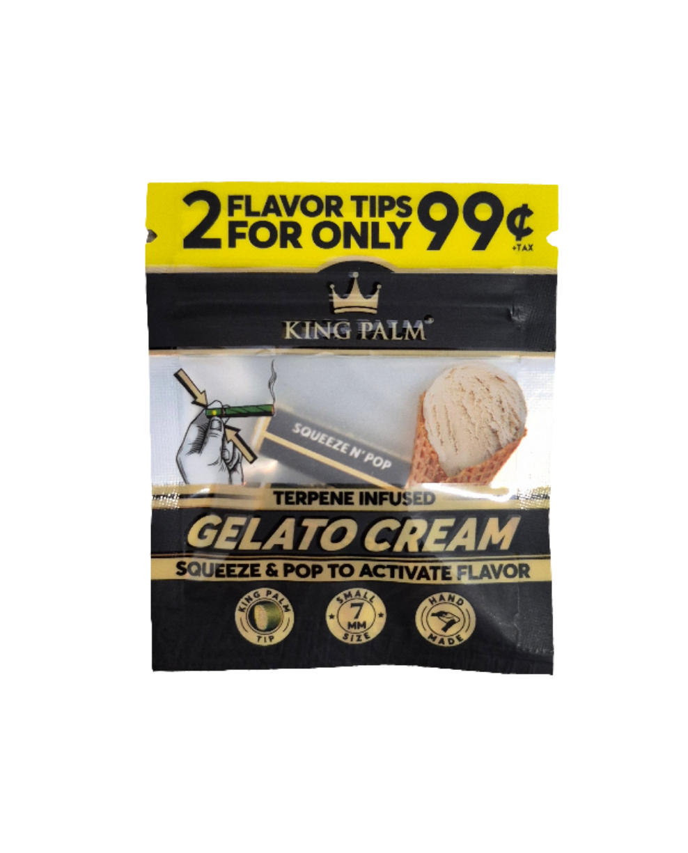King Palm Terpene Infused Pop Tips [2pc] - Gelato Cream