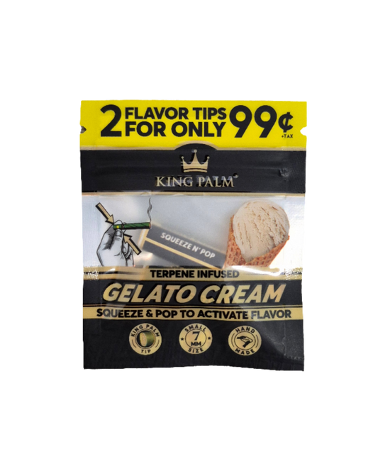 King Palm Terpene Infused Pop Tips [2pc] - Gelato Cream