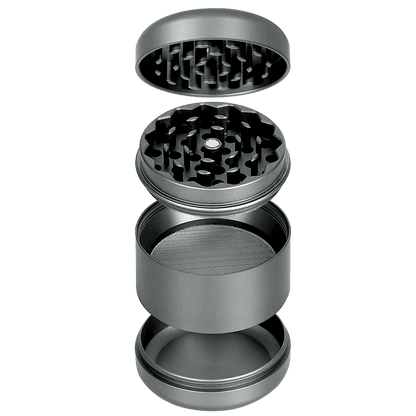 King Palm Mars Herb Grinder 4 Part - Grey